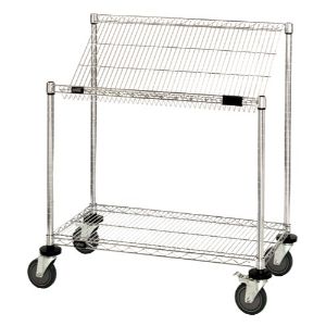 QUANTUM STORAGE SYSTEMS M1836SL34C Work Station Cart, Mobile, 18 x 36 x 40 Inch Size, Two Shelves | CG9HXE