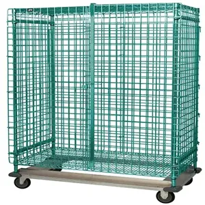 QUANTUM STORAGE SYSTEMS MD2436-70SECP Wire Security Unit, Dolly Base, 24 x 36 x 70 Inch Size | CG9DNP