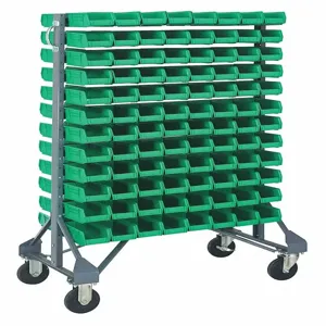 QUANTUM STORAGE SYSTEMS QRU-12D-210-192GN+QRU-MOB Double Mobile Bin Rail Unit 192 Bin Green | AF4LAG 8ZMF2