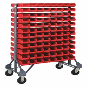 QUANTUM STORAGE SYSTEMS QRU-12D-210-192RD+QRU-MOB Double Mobile Bin Rail Unit 192 Bin Red | AF3XHM 8E690