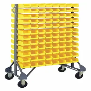 QUANTUM STORAGE SYSTEMS QRU-12D-210-192YL+QRU-MOB Double Mobile Bin Rail Unit 192 Bin Yellow | AF4JWQ 8YF93