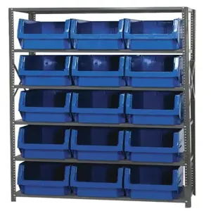 QUANTUM STORAGE SYSTEMS MSU-533 Giant Open Hopper Magnum Bin, 18 Inch Size, 6 Shelves | CG9DTR