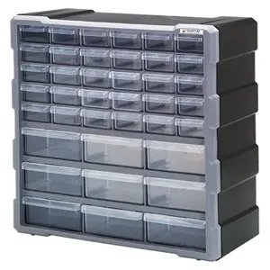 QUANTUM STORAGE SYSTEMS PDC-39BK Plastic Drawer Cabinet | CG9EVV