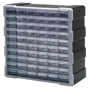 QUANTUM STORAGE SYSTEMS PDC-60BK Plastic Drawer Cabinet | CG9EVW