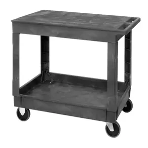 QUANTUM STORAGE SYSTEMS PFTC4026-33-2 Flat Top Shelf Cart, 40 x 26 x 32-1/2 Inch Size | CG9TRJ