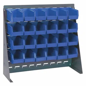 QUANTUM STORAGE SYSTEMS QBR-2721-210-24BL Louvered Bench Rack 27 x 8 x 21 Inch Blue | AF3WZJ 8DWJ7