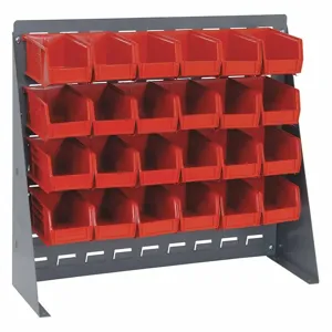 QUANTUM STORAGE SYSTEMS QBR-2721-210-24RD Louvered Bench Rack 27 x 8 x 21 Inch Red | AF4VLN 9LFH0