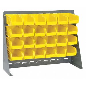 QUANTUM STORAGE SYSTEMS QBR-2721-210-24YL Louvered Bench Rack 27 x 8 x 21 inch Yellow | AF4BLN 8NNH8