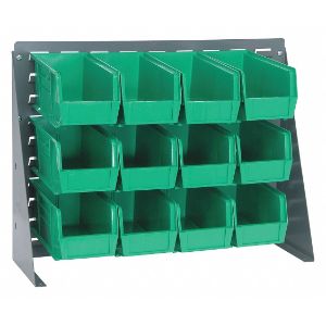 QUANTUM STORAGE SYSTEMS QBR-2721-230-12GN Louvered Bench Rack 27 x 11 x 21 inch Green | AF4VMR 9LG43