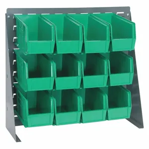 QUANTUM STORAGE SYSTEMS QBR-2721-230-12GN Louvered Bench Rack 27 x 11 x 21 inch Green | AF4VMR 9LG43