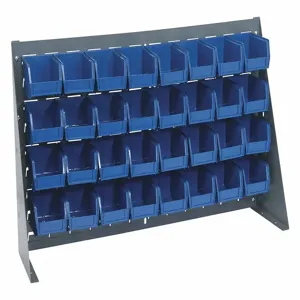 QUANTUM STORAGE SYSTEMS QBR-3619-210-32BL Louvered Bench Rack 36 x 8 x 19 Inch Blue | AF3YDM 8EYW2