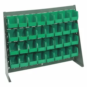 QUANTUM STORAGE SYSTEMS QBR-3619-210-32GN Louvered Bench Rack 36 x 8 x 19 inch Green | AF4RHL 9GG80