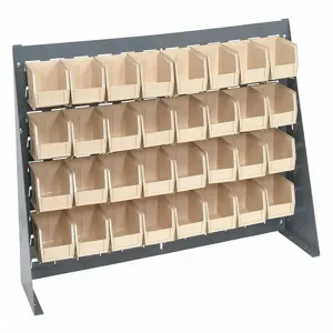 QUANTUM STORAGE SYSTEMS QBR-3619-210-32IV Louvered Bench Rack 36 x 8 x 19 inch Ivory | AF3XQF 8EHL7