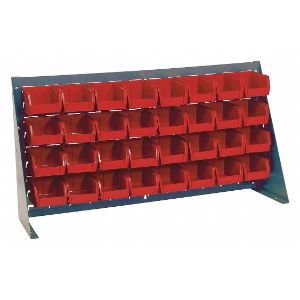 QUANTUM STORAGE SYSTEMS QBR-3619-210-32RD Louvered Bench Rack 36 x 8 x 19 Inch Red | AF4QHF 9FD88