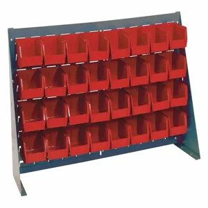 QUANTUM STORAGE SYSTEMS QBR-3619-210-32RD Louvered Bench Rack 36 x 8 x 19 Inch Red | AF4QHF 9FD88