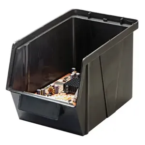 QUANTUM STORAGE SYSTEMS QCS30CO Conductive Stack And Lock Bin, 10-1/4 x 5-7/8 x 5-1/8 Inch Size | CG9DKJ