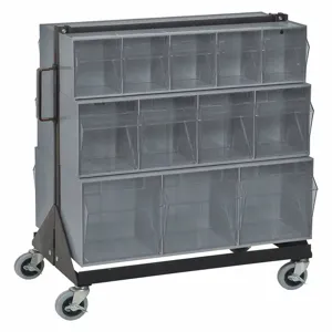 QUANTUM STORAGE SYSTEMS QFS224-24GY+QFS400 Bin Storage Rack 132 Bins Gray | AF4GQP 8W991