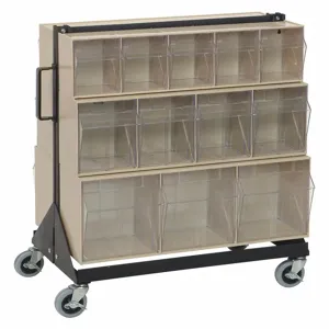 QUANTUM STORAGE SYSTEMS QFS224-24IV+QFS400 Bin Storage Rack 132 Bins Ivory | AF3XUV 8ENK5