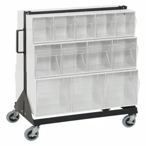 QUANTUM STORAGE SYSTEMS QFS224-24WT+QFS400 Bin Storage Rack 132 Bins White | AF4BCN 8NJX3