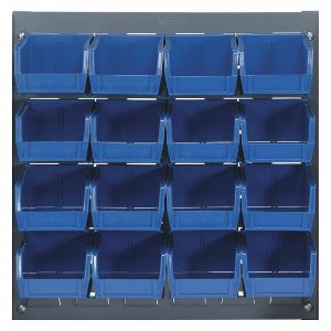 QUANTUM STORAGE SYSTEMS QLP-1819-210-16BL Louvered Bench Rack 18 x 6 x 19 Inch Blue | AF3XTH 8EL69