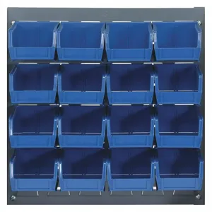 QUANTUM STORAGE SYSTEMS QLP-1819-210-16BL Louvered Bench Rack 18 x 6 x 19 Inch Blue | AF3XTH 8EL69