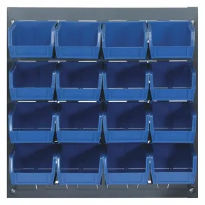 QUANTUM STORAGE SYSTEMS QLP-1819-220-16BL Louvered Bench Rack 18 x 8 x 19 Inch Blue | AF4WUT 9MUW3