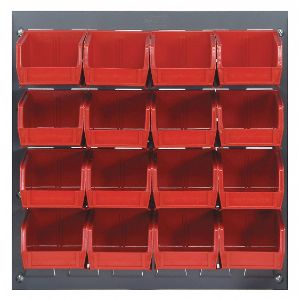 QUANTUM STORAGE SYSTEMS QLP-1819-210-16RD Louvered Bench Rack 18 x 6 x 19 Inch Red | AF4GKQ 8VY27