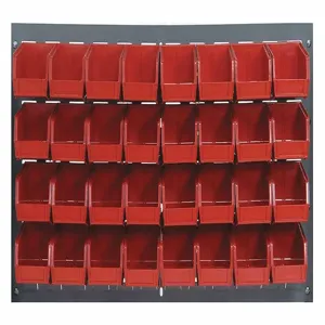 QUANTUM STORAGE SYSTEMS QLP-3619-220-32RD Louvered Panel 36 x 8 x 19 Inch Red | AF4XVH 9NZH8