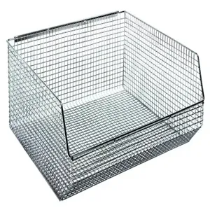 QUANTUM STORAGE SYSTEMS QMB550C Mesh Stack And Hang Bin, 14-1/2 x 16-1/4 x 7 Inch Size | CG9EHA