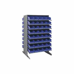 QUANTUM STORAGE SYSTEMS QPRD-104BL Pick Rack, 36 Inch x 36 Inch x 60 Inch, 2 Sided, 80 Bins, Open, Shelf B Inch, Blue | CV3EGM 493G91