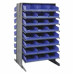 QUANTUM STORAGE SYSTEMS QPRD-110BL Pick Rack, 36 Inch x 36 Inch x 60 Inch, 2 Sided, 48 Bins, Open, Shelf B Inch, Blue | CV3EGC 493G61