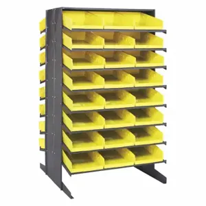 QUANTUM STORAGE SYSTEMS QPRD-110YL Pick Rack, 36 Inch x 36 Inch x 60 Inch, 2 Sided, 48 Bins, Open, Shelf B Inch, Yellow | CV3EGK 493G84