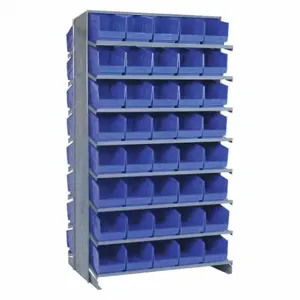 QUANTUM STORAGE SYSTEMS QPRD-204RD Pick Rack, 36 Inch x 36 Inch x 64 Inch, 2 Sided, 80 Bins, Open, Shelf B Inch, Red | CV3EHP 493G90