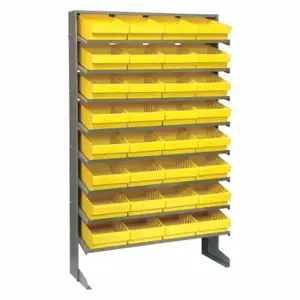 QUANTUM STORAGE SYSTEMS QPRS-701YL Pick Rack, 36 Inch x 12 Inch x 60 Inch, 1 Sided, 32 Bins, Open, Shelf B Inch, Yellow | CV3EHQ 493G89