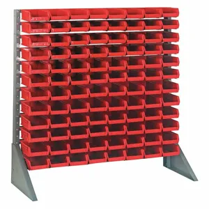 QUANTUM STORAGE SYSTEMS QRU-12S-210-96RD Single Sided Bin Rail Unit 96 Bin Red | AF4ZHV 9RYW4