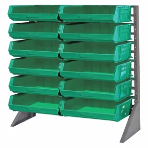 QUANTUM STORAGE SYSTEMS QRU-12S-250-12GN Single Sided Bin Rail Unit 12 Bin Green | AF3XJA 8E887