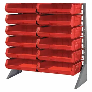 QUANTUM STORAGE SYSTEMS QRU-12S-250-12RD Single Sided Bin Rail Unit 12 Bin Red | AF4LUJ 9AK95