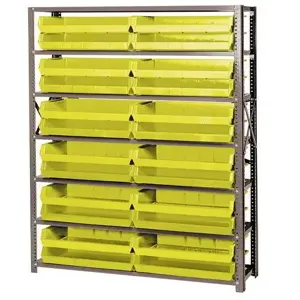 QUANTUM STORAGE SYSTEMS QSBU-245 Open Hopper System, 12 Inch Depth, 7 Shelf, 24 Bins | CG9DTX