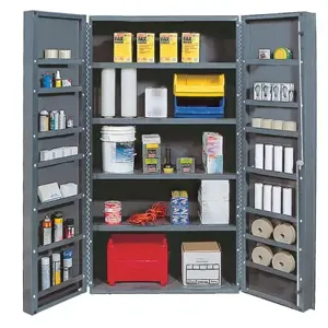 QUANTUM STORAGE SYSTEMS QSC-4IS-14DS Cabinet, 48 Inch Width, 4 Adjustable Interior Shelves, 14 Door Shelves | CG9ECY