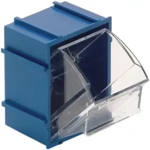 QUANTUM STORAGE SYSTEMS QTB409 Mini Tip Out Bin, Clear | CG9EHG