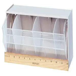 QUANTUM STORAGE SYSTEMS QTB410 Dividable Tip Out Bin, 12 Inch Size, 1 Cup | CG9DLJ