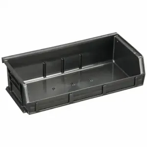 QUANTUM STORAGE SYSTEMS QUS232BK Hang and Stack Bin, 11 Inch x 5 3/8 Inch x 3 Inch, Black, Label Holders | CT8JRF 493G68