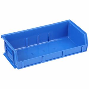 QUANTUM STORAGE SYSTEMS QUS232BL Hang and Stack Bin, 11 Inch x 5 3/8 Inch x 3 Inch, Blue, Label Holders | CT8JRG 493G69