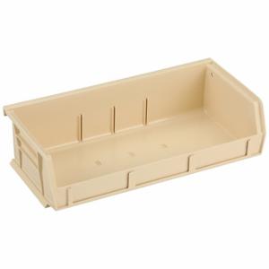 QUANTUM STORAGE SYSTEMS QUS232IV Hang and Stack Bin, 11 Inch x 5 3/8 Inch x 3 Inch, Beige, Label Holders | CT8JRE 493G72
