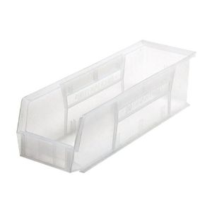 QUANTUM STORAGE SYSTEMS QUS238CL Stack And Hang Bin, Clear View, 18 x 5-1/2 x 5 Inch Size | CG9DGW