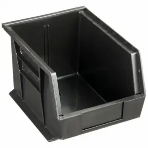 QUANTUM STORAGE SYSTEMS QUS239BK Hang and Stack Bin, 8 1/4 Inch x 10 3/4 Inch x 7 Inch, Black, Label Holders | CT8JRU 9AKA7