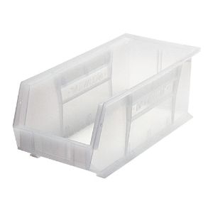 QUANTUM STORAGE SYSTEMS QUS248CL Stack And Hang Bin, Clear View, 18 x 8-1/4 x 7 Inch Size | CG9DGX