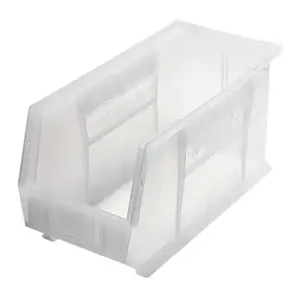 QUANTUM STORAGE SYSTEMS QUS248CL Stack And Hang Bin, Clear View, 18 x 8-1/4 x 7 Inch Size | CG9DGX