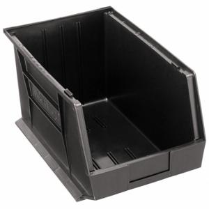 QUANTUM STORAGE SYSTEMS QUS260BK Hang and Stack Bin, 11 Inch x 18 Inch x 10 Inch, Black, Label Holders, QUS260BK | CT8JRY 8TVD7