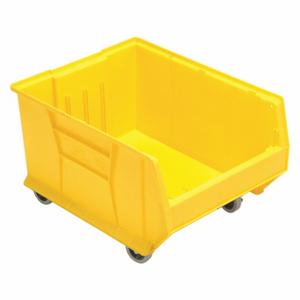 QUANTUM STORAGE SYSTEMS QUS965MOBYL Mobile Hopper Bin, 23 7/8 Inch Overall Length, Yellow | CT8JTR 493G12